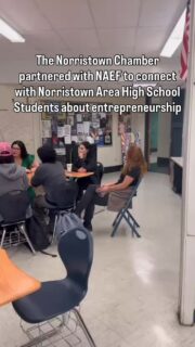 This week The Norristown Chamber partnered with @naef_nasd to connect with @norristownasd High School Students about entrepreneurship and business! 

The students brought thoughtful questions to our panelists and got to hear the stories of success and failure directly from Norristown area business owners. 

We are excited to continue building the next generation of business owners while supporting the current community.