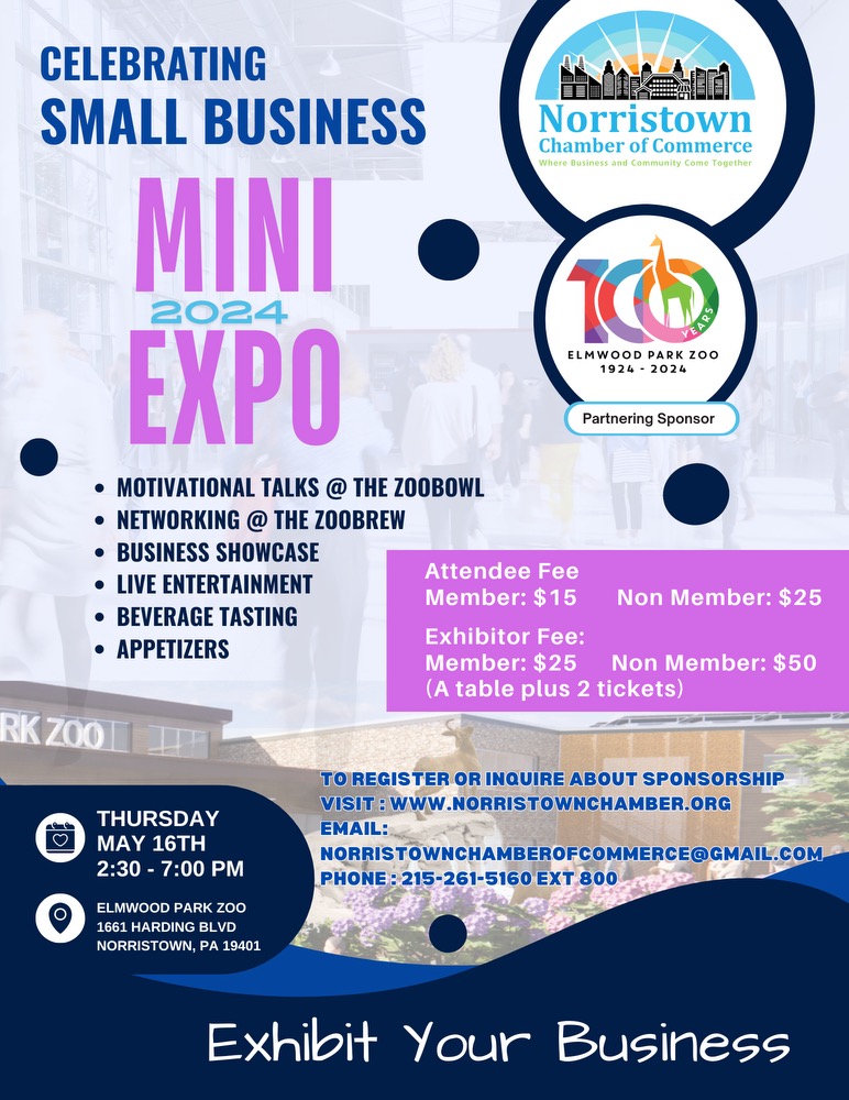 White and Navy Modern Small Business Expo Instagram Post (Real Estate Flyer) - 1