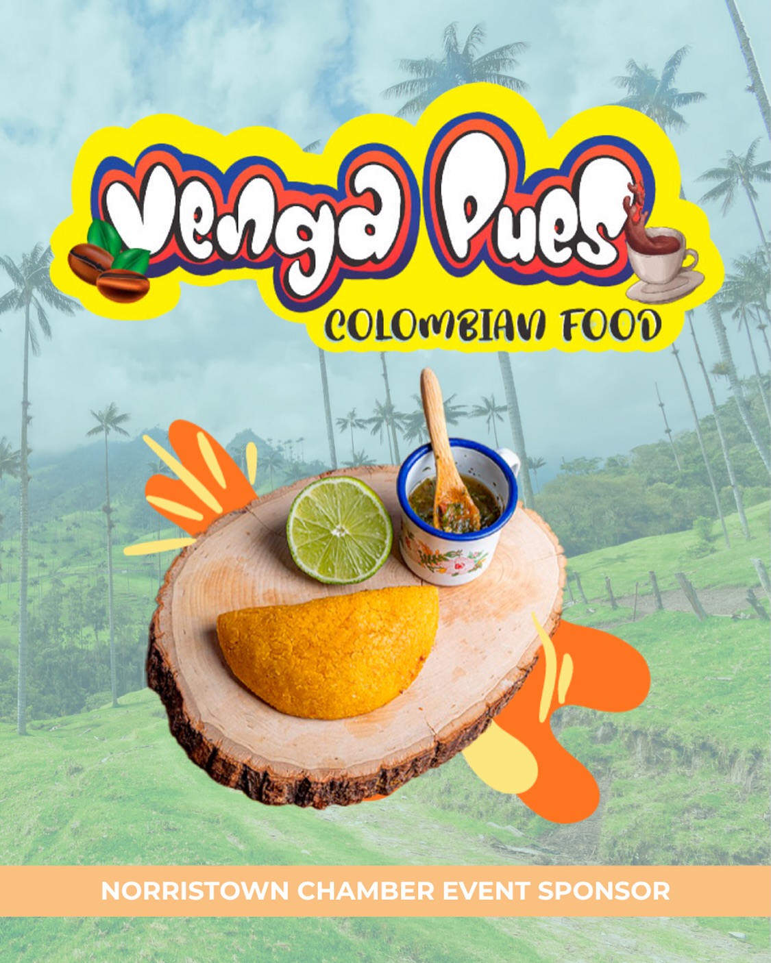 We’re excited to share that Venga Pues, a Colombian Café right here in Norristown, will be providing delicious bites for our “How to Do Business with Montgomery County and Norristown” event on Monday, October 28th at Corbett Inc. 

Known for their warm hospitality and authentic Colombian flavors, they’re bringing a true taste of the community to our evening.